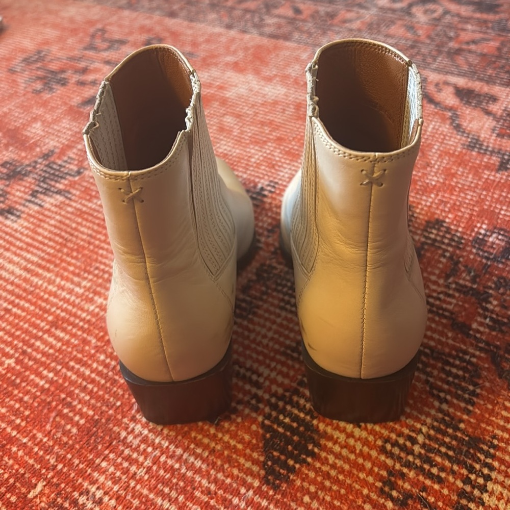 Rag & Bone White Leather Rover Booties - Picture 10 of 13